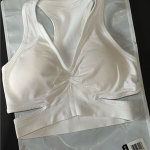 Alphalete white stratus sports bra new small